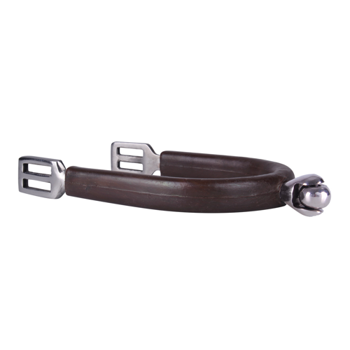 Bild von QHP Radsporen Damen mit Kautschuk Edelstahl 20mm braun