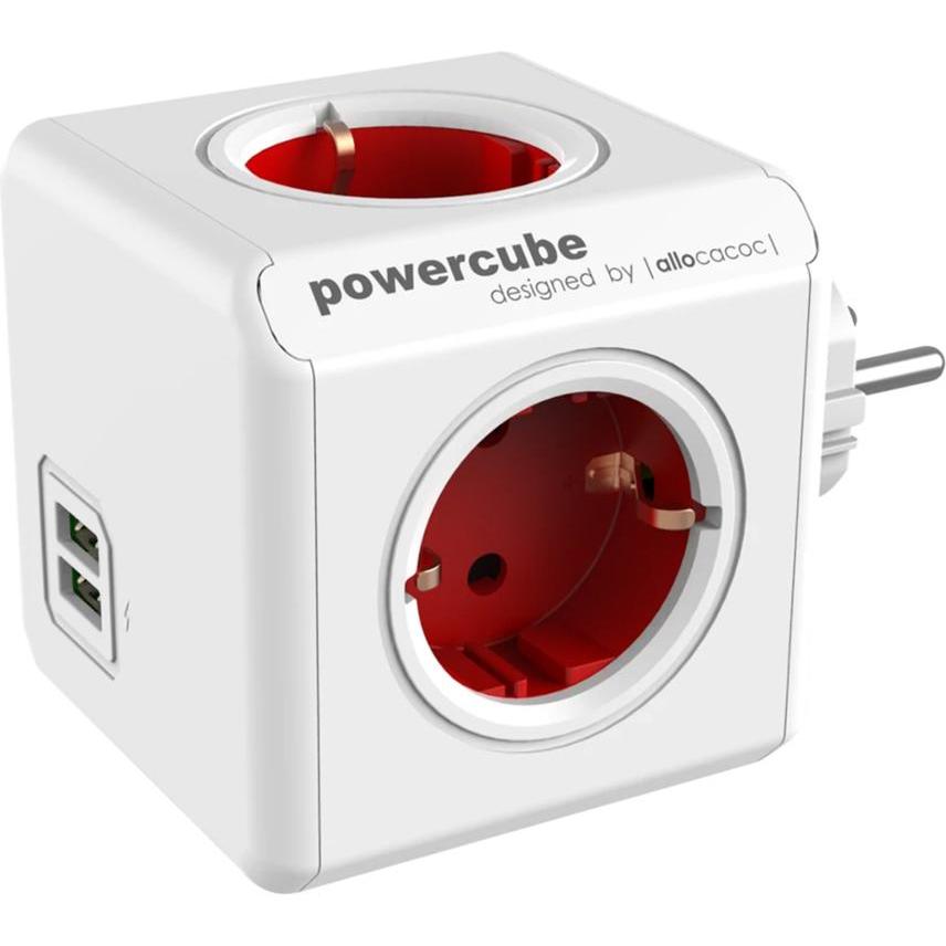 Bild von Allocacoc, Steckdosenleiste, PowerCube Original USB Type F für Extended Cubes (4 x, CEE 7/4)