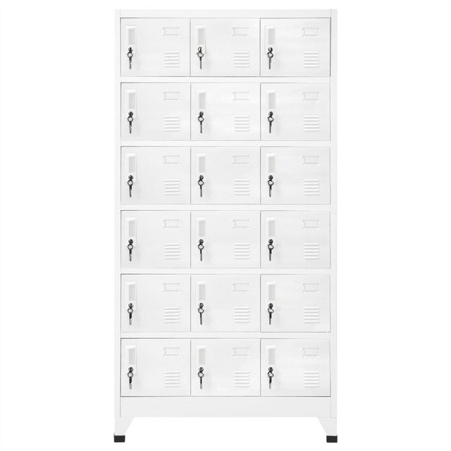 Bild von vidaXL Schließfachschrank mit 18 Fächern Metall 90x40x180 cm