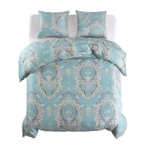 Bild von vidaXL Bettbezug Bettwäsche-Set Klassisches Design Blau
