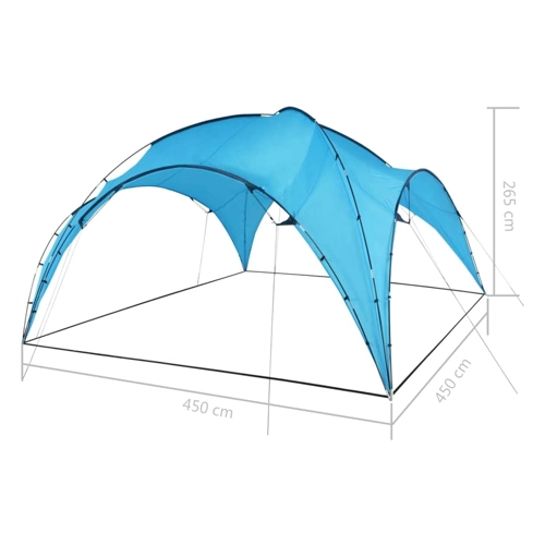 Bild von vidaXL Partyzelt Event Pavillon 450 x 450 x 265 cm Hellblau