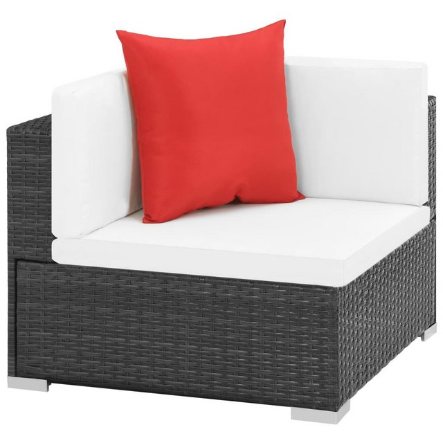 Bild von vidaXL 7-tlg Garten-Lounge-Set mit Auflagen Poly Rattan Schwarz Modell 8