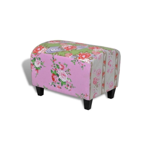 Bild von DOTMALL Stuhl Patchwork-Fußhocker-Stuhl im Blumenstil