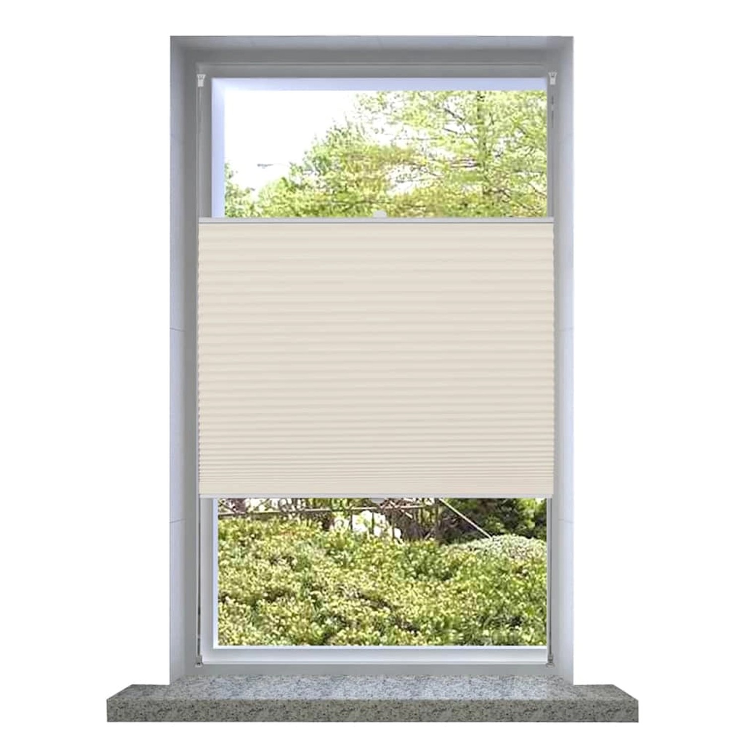 Bild von vidaXL Plissee Faltrollo Rollo Plisseerollo 80x125cm Creme