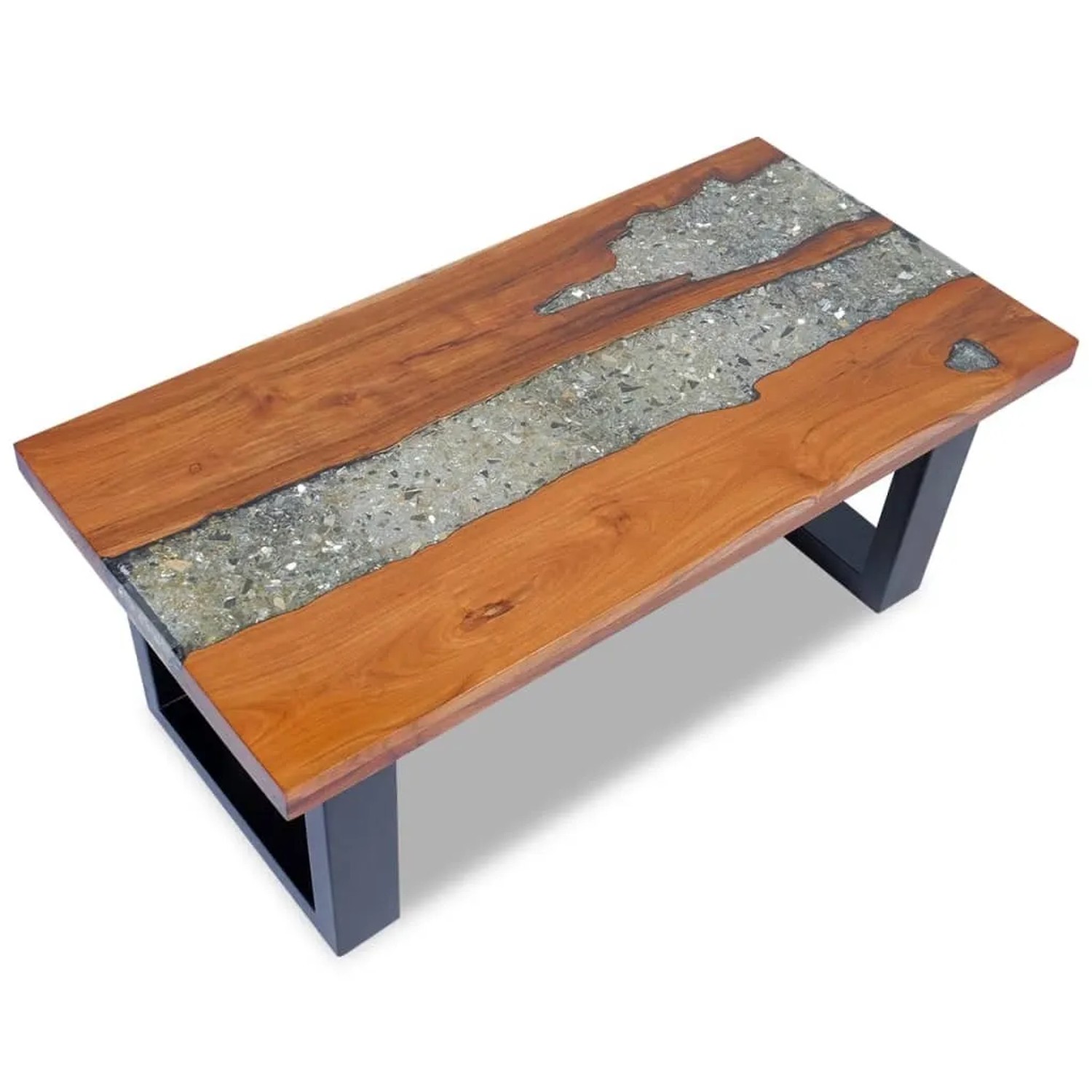 Bild von vidaXL Couchtisch Teak Harz 100x50 cm