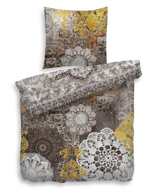 Bild von Heckett and Lane Bettwäsche Heckett & Lane Mako-Satin Bettwäsche 135x200 Oran multi Orient grau, Mako-Satin, 2 teilig