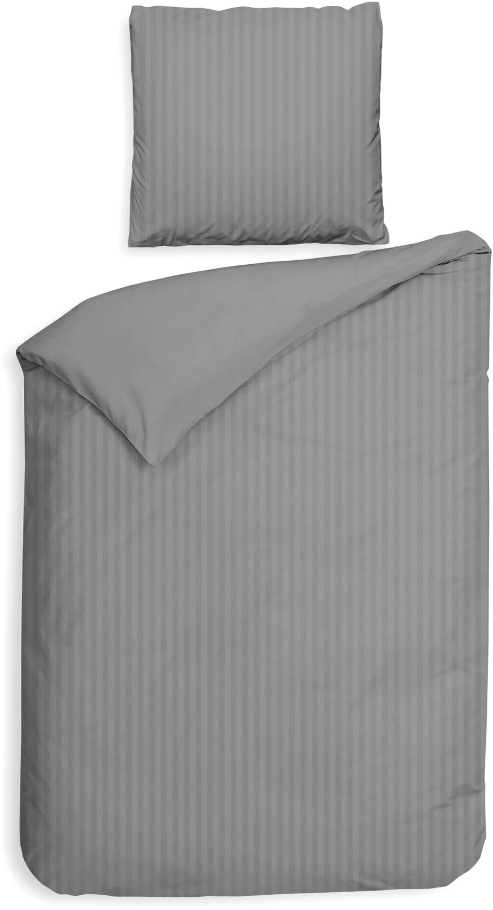 Bild von Heckett and Lane Bettwäsche Banda BW 135 Glacier Grey 135x200, Bettbezug Kopfkissenbezug Set kuschelig weich hochwertig