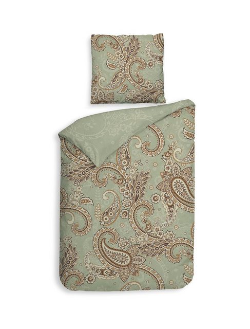 Bild von Heckett and Lane Bettwäsche Heckett & Lane Mako-Satin Bettwäsche 155x220 Camille Green Paisley, Mako-Satin, 2 teilig