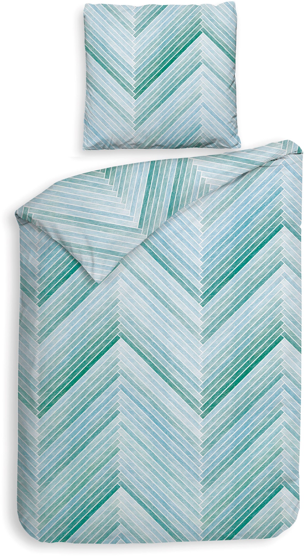 Bild von Heckett and Lane Bettwäsche Vita, Flanell, 2 teilig, Streifen Design, 100% Baumwolle ab 135x200 cm.
