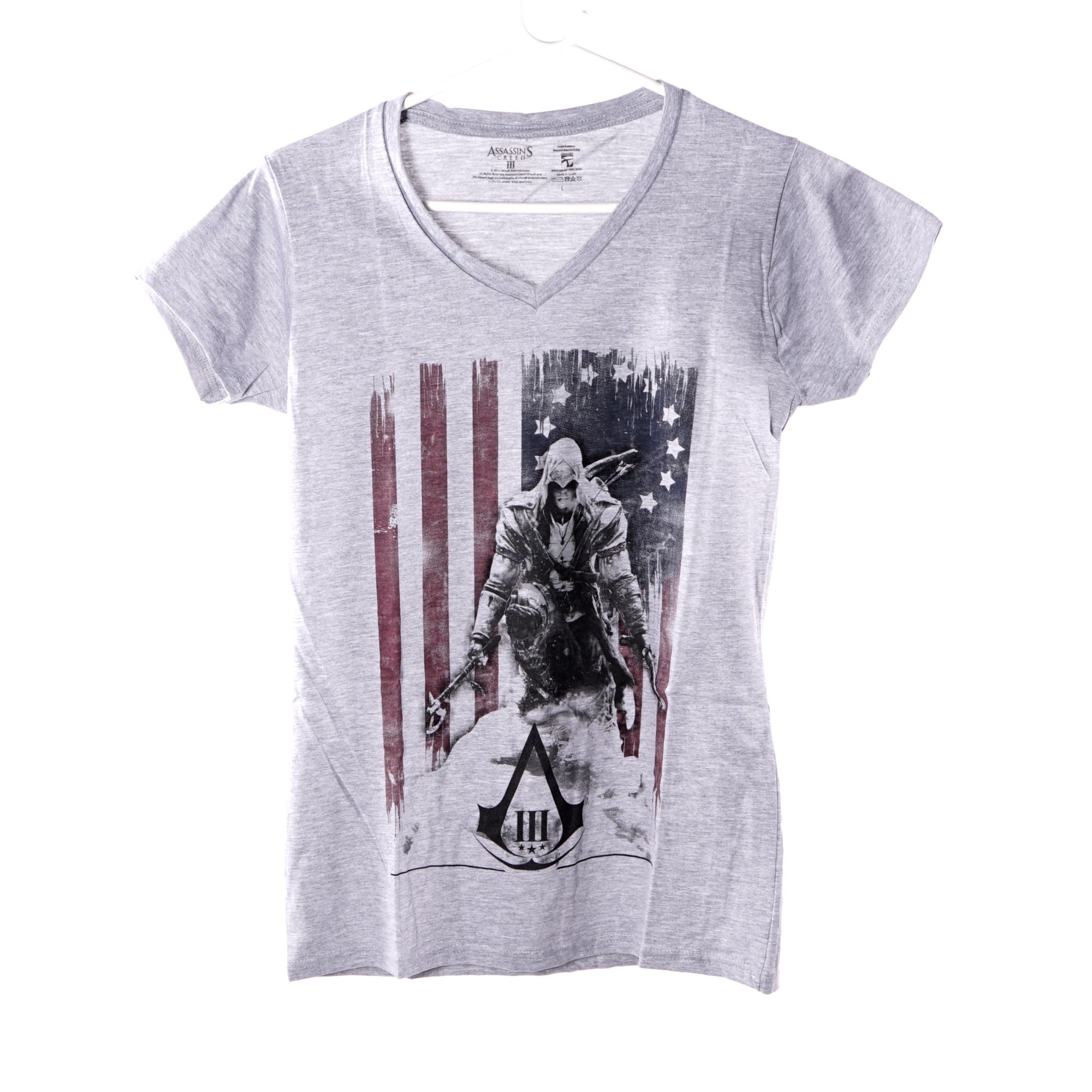 Bild von Assassin's Creed III Tattered Flag Damen Shirt, Grau, Größe L