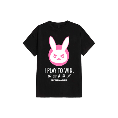 Bild von Overwatch - I Play To Win D.Va - T-Shirt - Schwarz - S