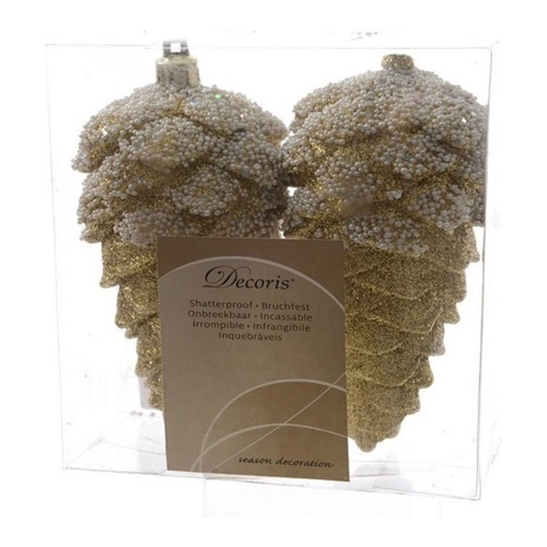 Bild von Eleganter Kaemingk Christbaumschmuck: Tannenzapfen Weihnachtsdeko 2er Set