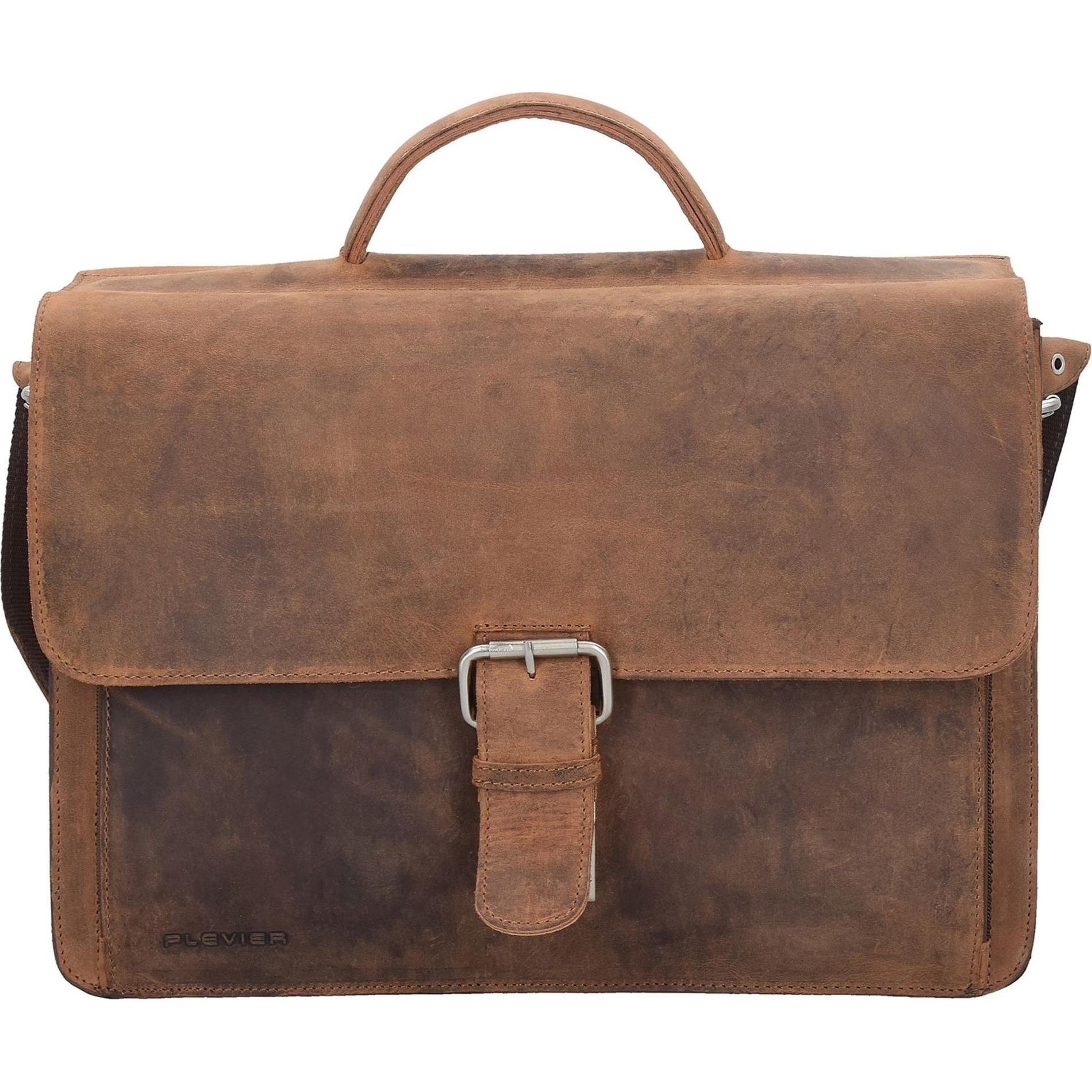 Bild von Fujitsu Plevier Newton Rundleer Aktetas 15.6" Bruin (17.72", Fujitsu), Notebooktasche, Braun