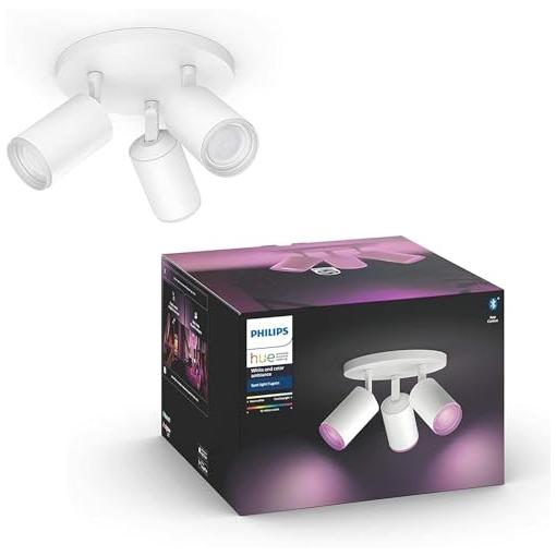 Bild von Philips Hue Bluetooth White & Color Ambiance Spot Fugato in Weiß 3x 5,7W 1050lm GU10