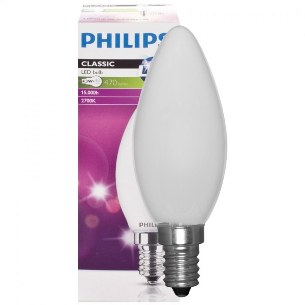 Bild von LED Leuchtmittel Kerze matt, 4,3W, 470lm, 15.000h