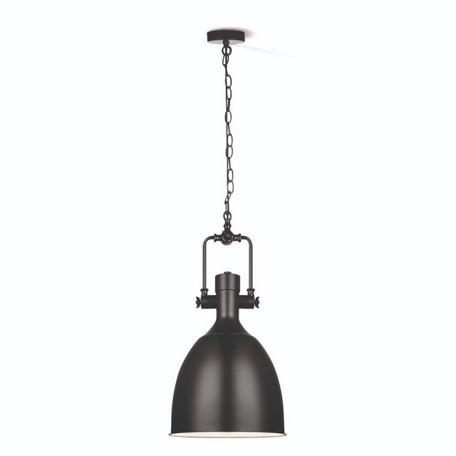 Bild von home sweet home Pendelleuchte Hängelampe DIVE 29 matt schwarz industrielles Design E27 28,5cm