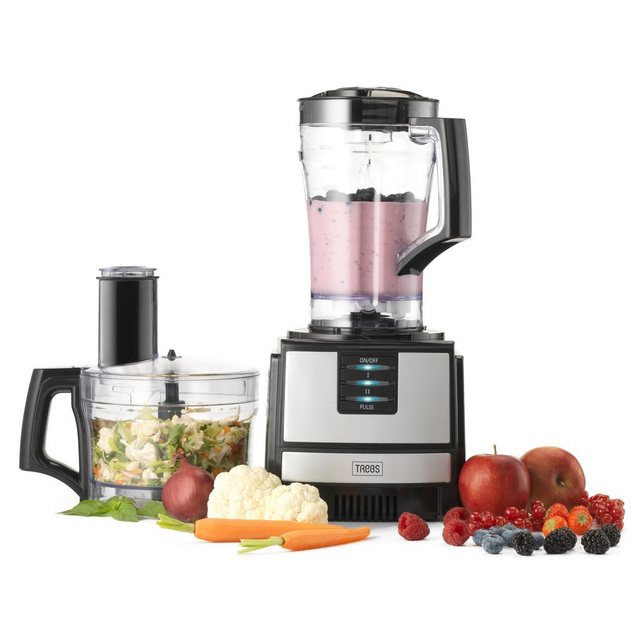 Bild von TREBS Küchenmaschine 99394, 2-Stufen, 1,2L+1,5L Behälter, spülmaschinenfest