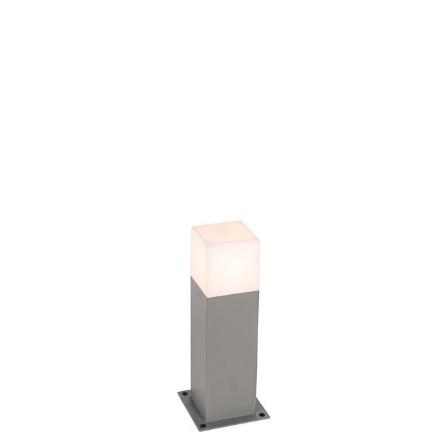 Bild von Qazqa Außen-Stehlampe Denmark, ohne Leuchtmittel, E27, Grau, Modern, Aluminium, 1-flammig