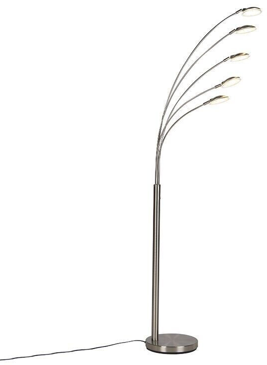 Bild von QAZQA Stehlampe Stahl inkl. led mit Touch-Dimmer Sixties Trento Stahl