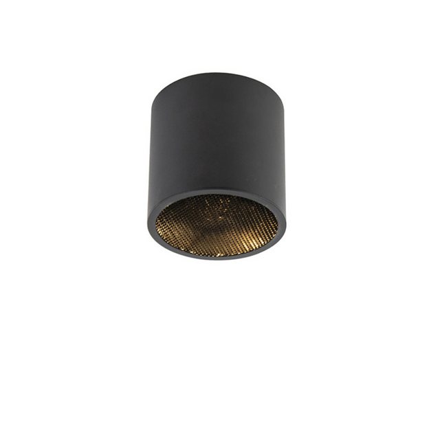 Bild von Qazqa LED Aufbaustrahler Impact, ohne Leuchtmittel, GU10, Schwarz, Design, Aluminium, 1-flammig