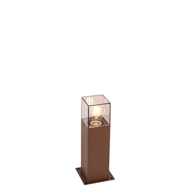 Bild von Qazqa Außen-Stehlampe Denmark, LED wechselbar, E27, Rostbraun, Industrie, Aluminium, 1-flammig