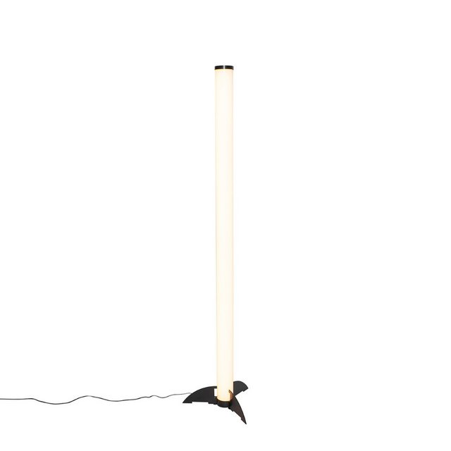Bild von Qazqa Stehlampe Bomba, LED fest integriert, (nicht austauschbare) LED, Schwarz, Design, Kunststoff, 1-flammig