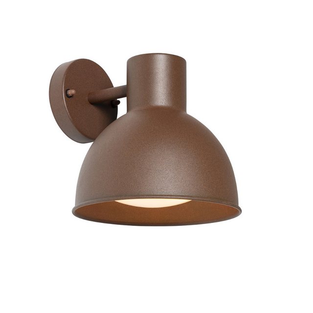 Bild von Qazqa Außen-Wandleuchte Natas, ohne Leuchtmittel, E27, Rostbraun, Industrie, Stahl, 1-flammig