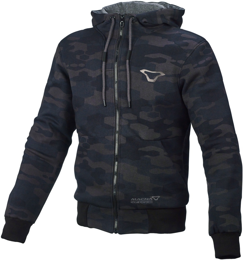 Bild von Macna Nuclone Motorrad Zip Hoodie, schwarz-mehrfarbig, Größe XL für Männer