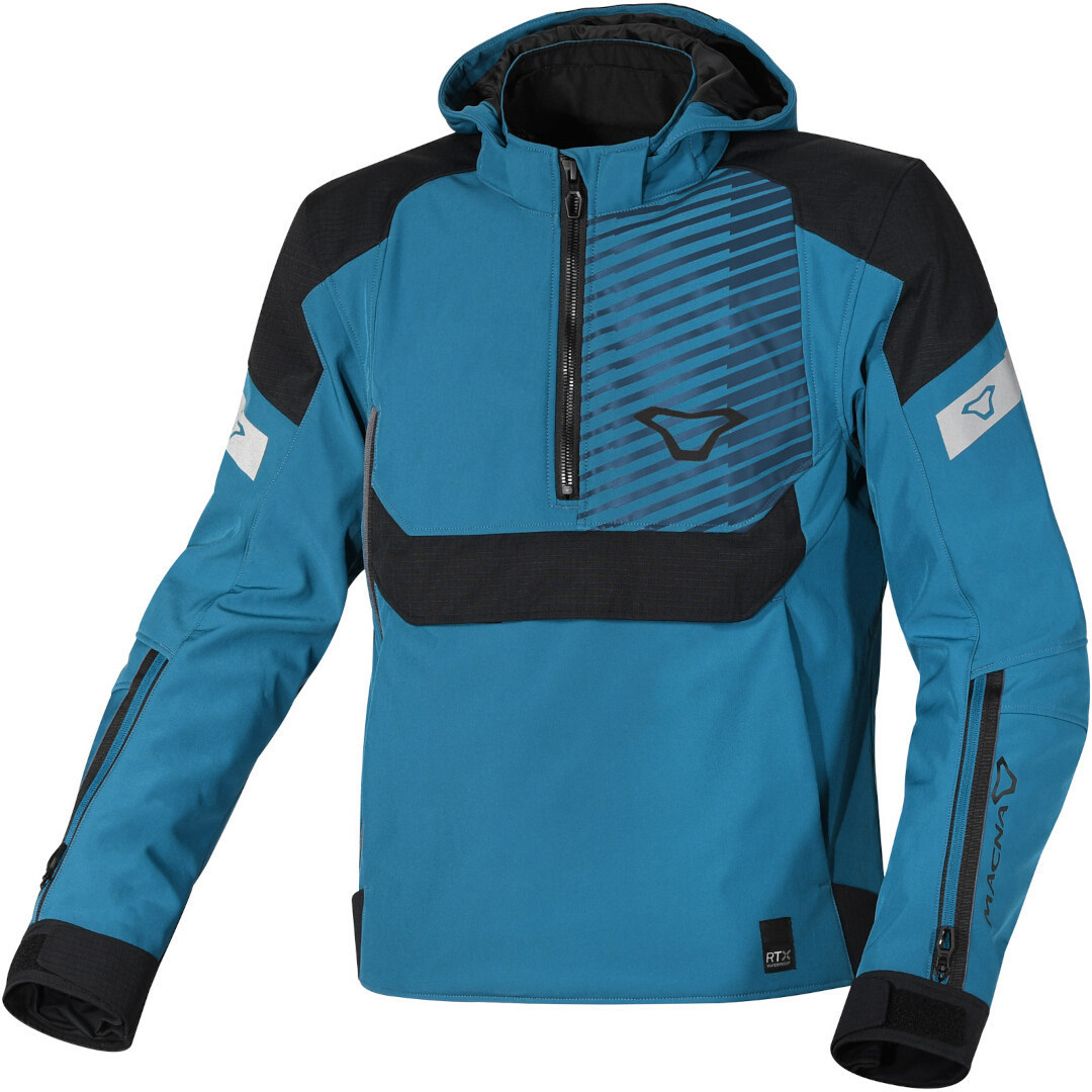 Bild von Macna Traffiq wasserdichte Motorrad Textiljacke, schwarz-blau, Größe S für Männer
