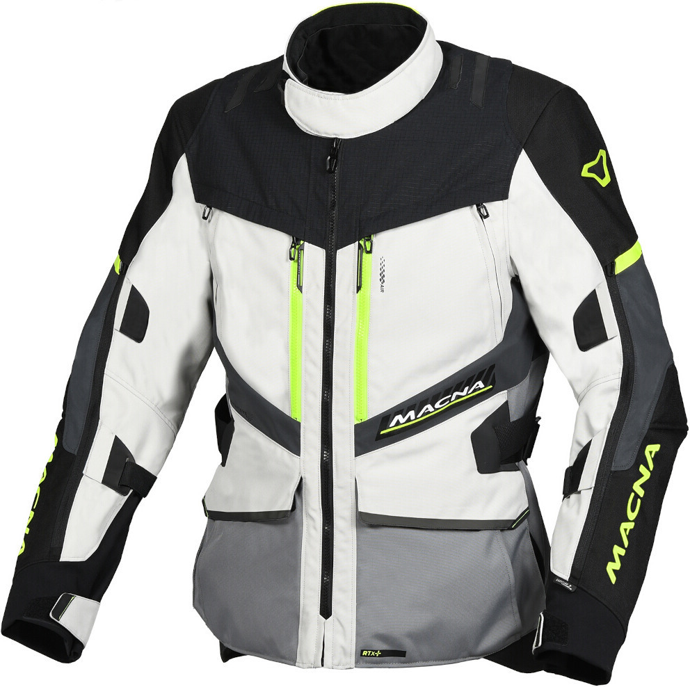 Bild von Macna Domane wasserdichte Motorrad Textiljacke, schwarz-grau, Größe S für Männer
