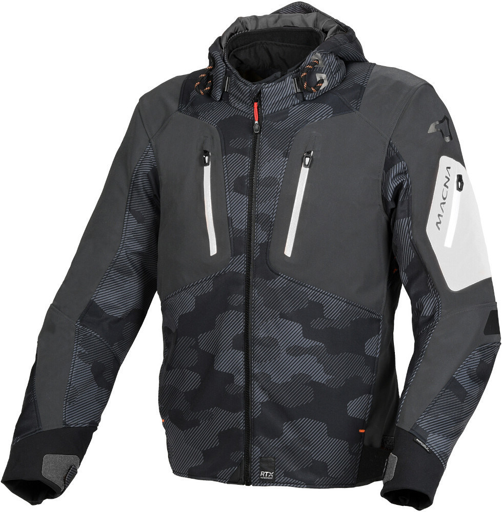 Bild von Macna Angle Camo wasserdichte Motorrad Textiljacke, schwarz-grau, Größe M für Männer