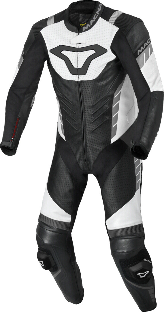Bild von Macna Varshall perforierte 1-Teiler Motorrad Lederkombi, schwarz-weiss, Größe 58 für Männer