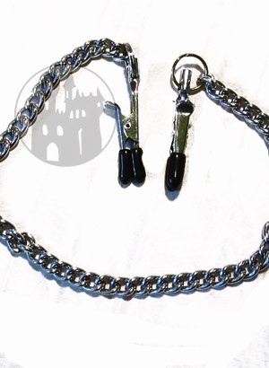 Bild von Brustklammern - Alligator, mit Kette