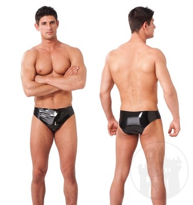 Bild von Latex-Herrenslip, schwarz (S)