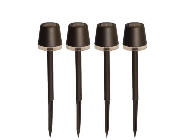 Bild von Luxform Gartenleuchte Solar-Gartenlampe - Cala d'Or - 4 Stück, LED fest integriert, Solarbetrieben