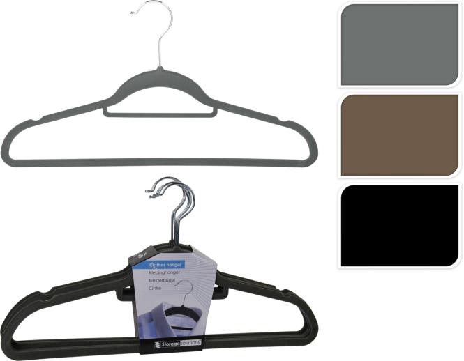 Bild von Kleiderbügel FILZ 5er Set von Koopman Schwarz / Grau / Braun