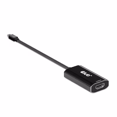 Bild von Club 3D CAC-1186 - Adapterkabel - Mini DisplayPort männlich bis HDMI weiblich - 15 cm - aktiv, unidirektional, Support von 8K 30 Hz, unterstützt 4K 120 Hz (3840 x 2160)