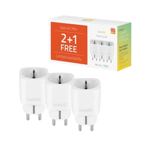 Bild von Hombli Smart Steckdose 2er-Pack + gratis Smart Steckdose - weiss