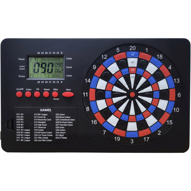 Bild von KOTO - Pro Dart Scoreboard, Spiele, Anzeigetafel inkl. 32 Spiele, Spielstandsanzeige & Befestigungsmaterial, für 8 Spieler, batteriebetrieben, Elektronischer Dart Scorer Elektronische Anzeigetafel