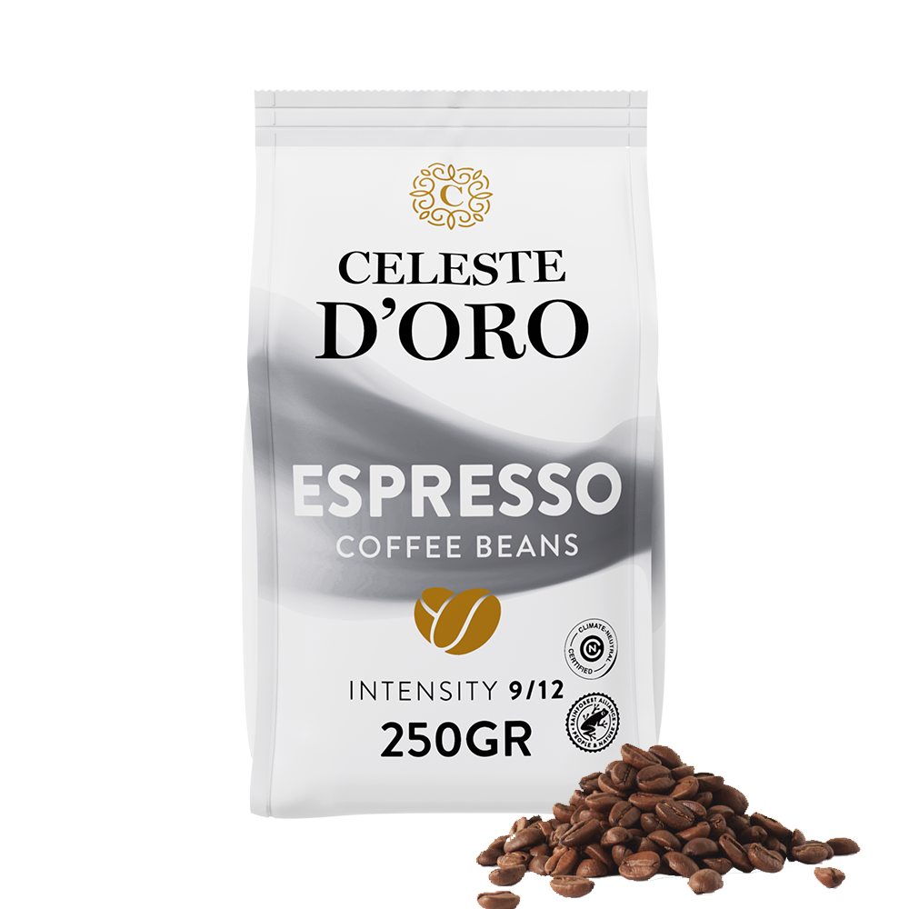 Bild von Celeste d'Oro - Kaffeebohnen - Finest  Espresso (250 Gramm) - cafori.com/de-de/