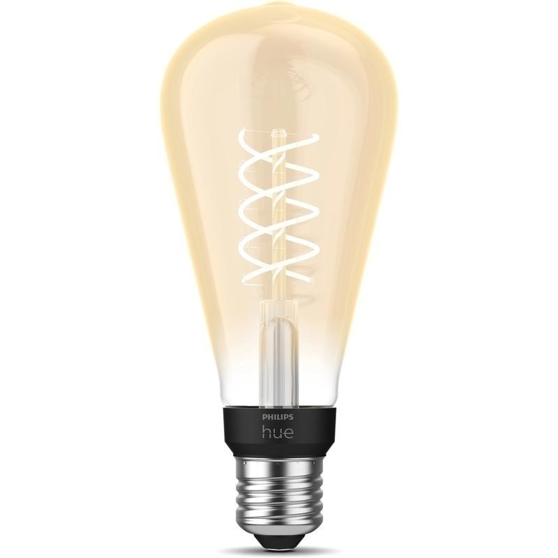 Bild von Philips Hue White E27 Filament ST72, warmweißes Licht, dimmbar, steuerbar via App, kompatibel mit Amazon Alexa (Echo, Echo Dot)
