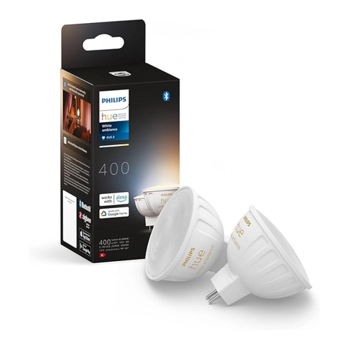 Bild von Philips Hue White Amb. MR16 LED Lampe Doppelpack 2x400lm - Weiß