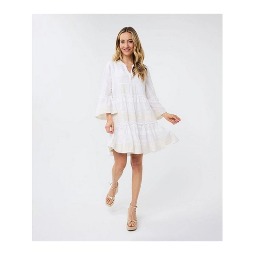 Bild von Esqualo Sommerkleid Tunikakleid Weiß/Gold