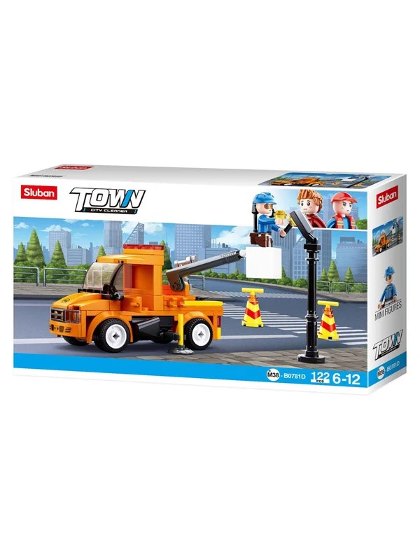 Bild von Sluban M38-B0781D - Town City Cleaner, Korbkranwagen, Bausatz, Klemmbausteine