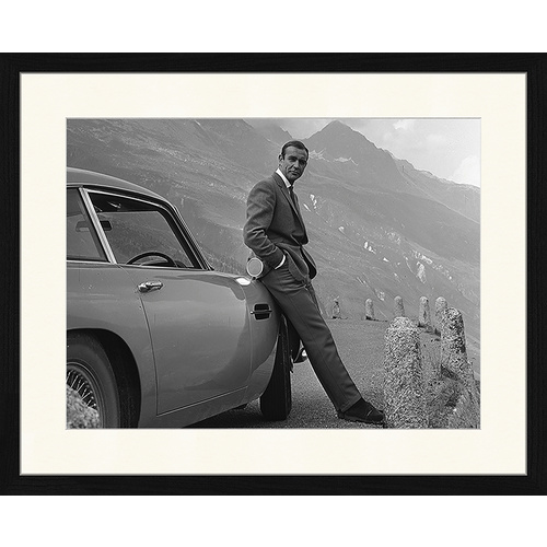 Bild von ANY IMAGE Digitaldruck »Sean Connery, James Bond«, Rahmen: Buchenholz, Schwarz