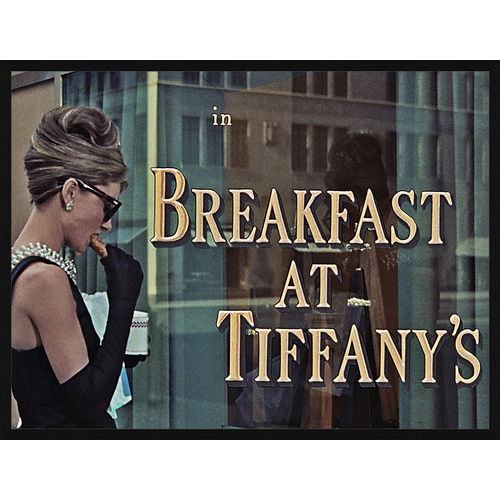 Bild von ANY IMAGE Digitaldruck »Frühstück bei Tiffany«, Rahmen: Buchenholz, Schwarz