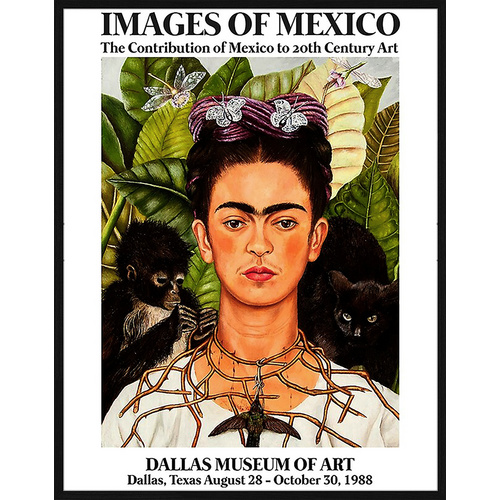 Bild von ANY IMAGE Digitaldruck »Frida Kahlo, Mexico«, Rahmen: Buchenholz, Schwarz