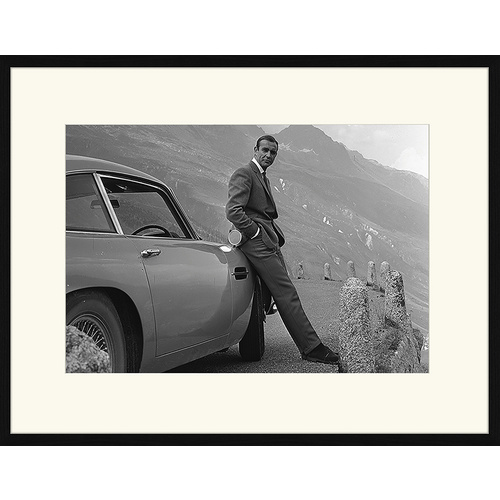 Bild von ANY IMAGE Digitaldruck »Sean Connery, James Bond«, Rahmen: Buchenholz, Schwarz