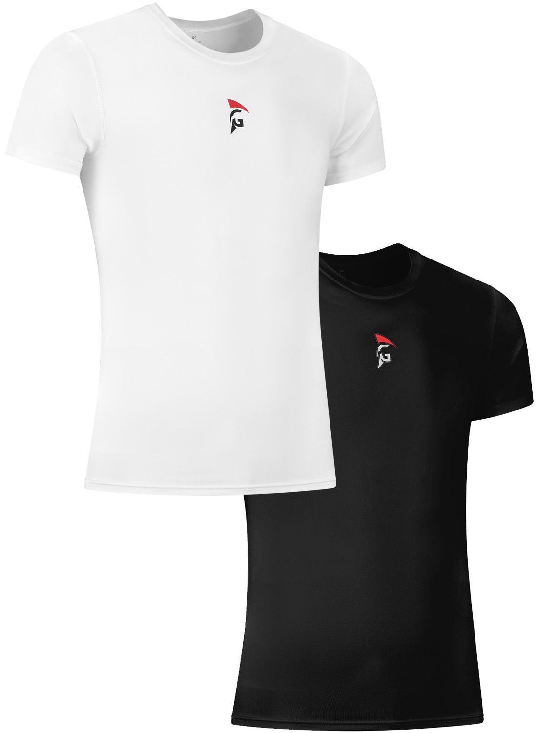 Bild von Gladiator Sports Kompressionsshirt – Herren (schwarz und weiß)