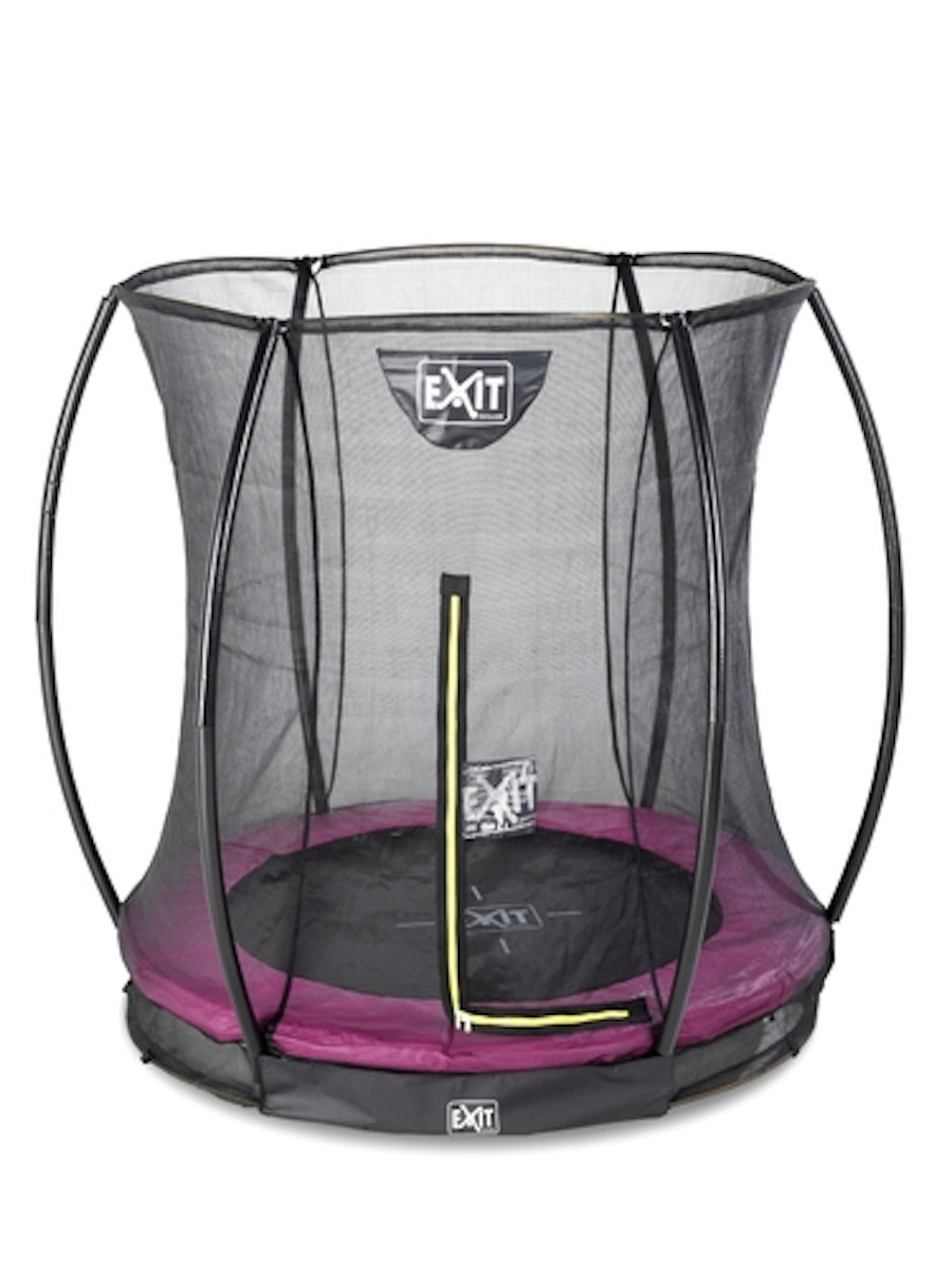 Bild von Exit Silhouette Bodentrampolin mit Sicherheitsnetz-Ø 183 cm-rosa